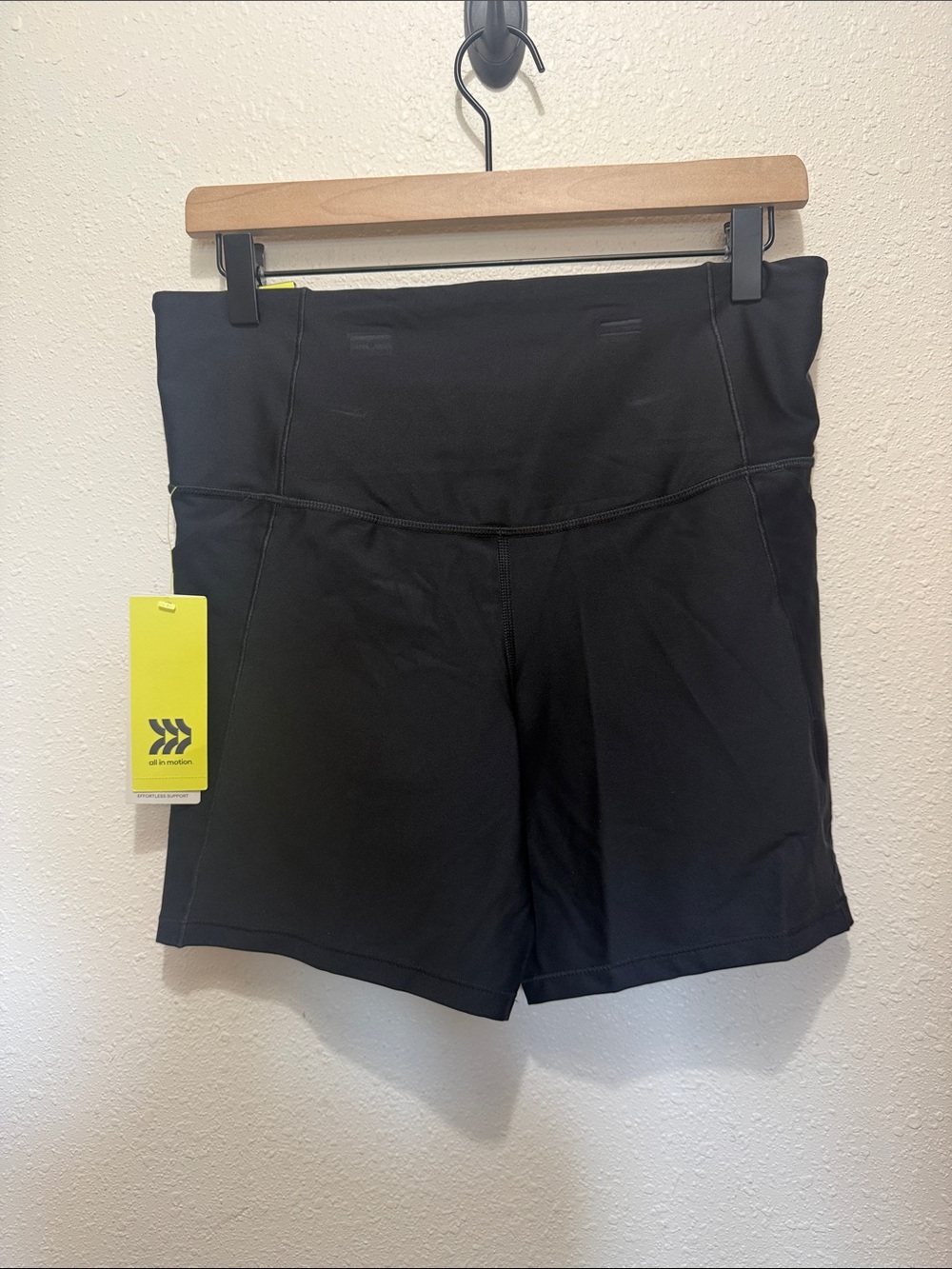 Women's Black High-Waist Bike Shorts & Sweater, Size L - Picture 2 of 7